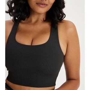 Black RIB Paloma Racerback Bra